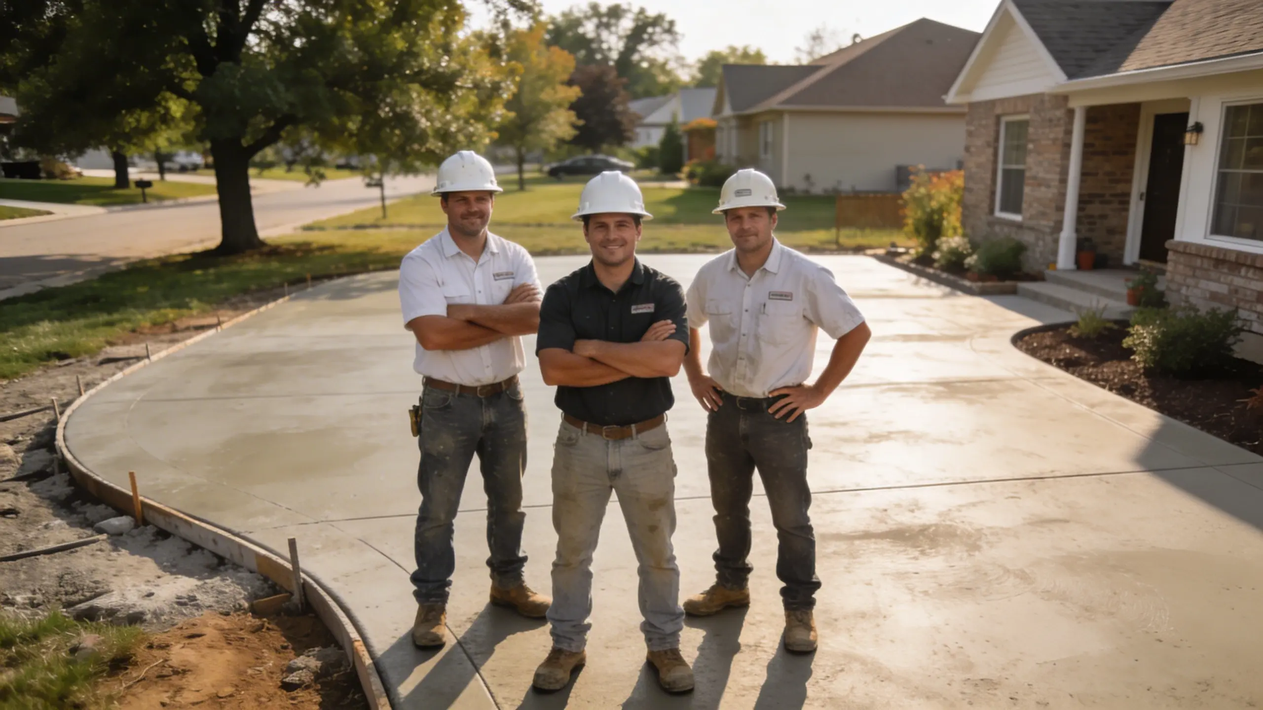 Joliet Concrete Co. crew on a job site in Joliet, IL